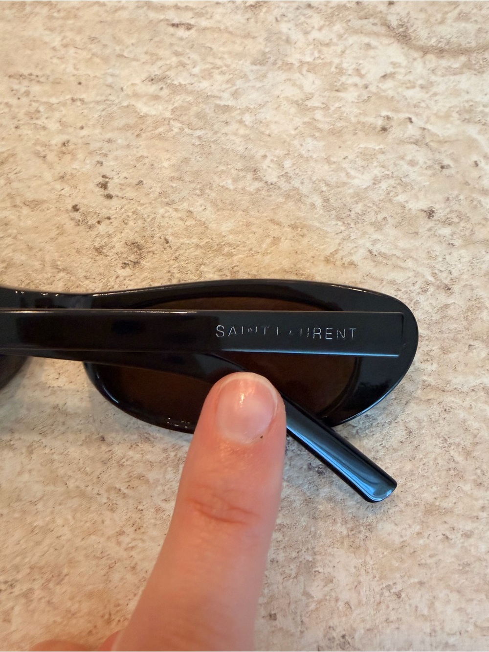 Saint Laurent Black Oval Sunglasses - Picture 4 of 11